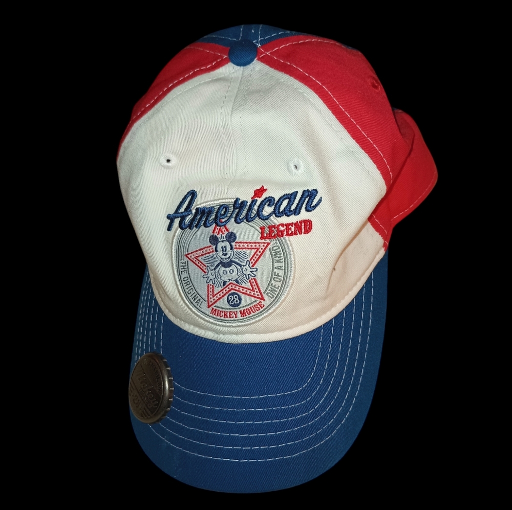Disney Parks American Legend Bottle Cap Opener Baseball Cap